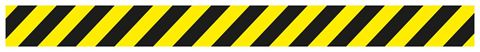 Vloersticker OPUS 2 rechte lijn geel / zwart